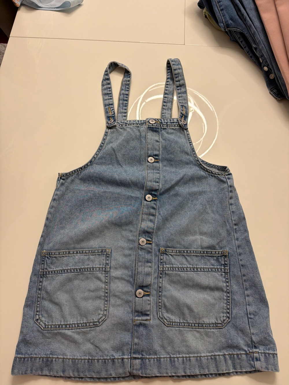 Arizona Jean Company Light Blue Denim Overall Dress